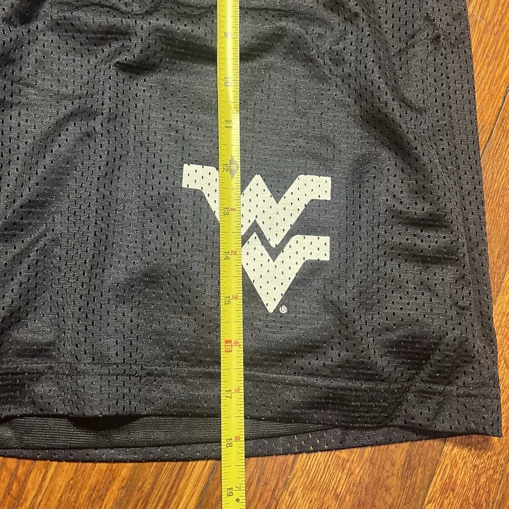 West Virginia University Sportek Shorts Size Medium Black Polyester Preowned